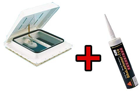 Fiamma Vent White Claraboya Caravana 40X40 Cartucho Sika 710, Claraboya Techo caravanas, claraboyas para caravanas, autocaravanas, Camper
