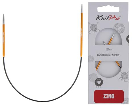 KnitPro K47051 rund sticknål, metall, orange, 25 cm/2,25 mm