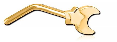 Inoki - 18 Karat vergoldeter Mond-Stern-L-Nasenstecker