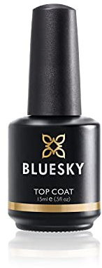 Bluesky Capa superior de gel de 15 ml de esmalte de uñas de gel grande UV LED de larga duración transparente (necesidad de curar debajo de la lámpara LED UV), 40 g