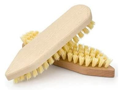 Wooden Scrubbing Brush Heavy Duty Stiff Bristle Iron Style Floor Tile Decking Indoor/Outdoor Cleaning Brush – Pack of 2