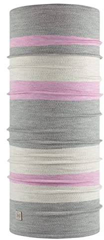 Buff Erwachsene Merino Wool Move Neck Gaiter, Stirnband & Winter Halswärmer, Skimaske & Gesichtsschutz, 12+ Tragevarianten, Hellgrau, Einheitsgröße