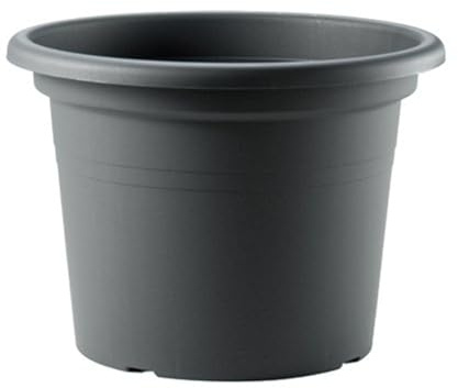 Decorspace Vaso tondo in plastica Cilindro Basic colorato per giardino piante e fiori (Made in Italy) Antracite 50 cm
