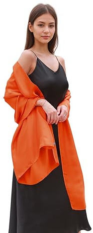 Stola Damen Festlich Schultertuch, dünner Schal für Abendkleid Sommer | Glänzend seidig weich, elegant, Vielseitig bindbar, ganzjährig geeignet,Kleider und Festlichkeiten,Farbvarianten.