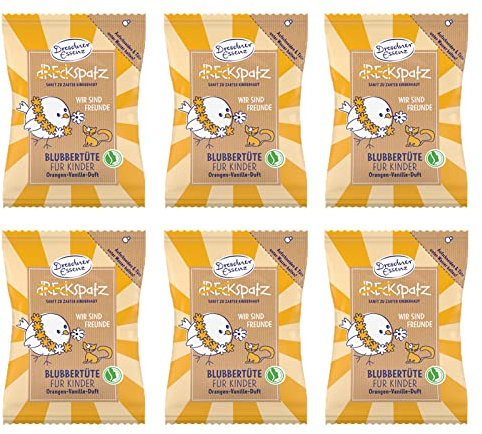 Dresdner Essenz Lot de 6 sachets de bain pétillant Parfum orange vanille 6 x 70 g additif de bain végétalien