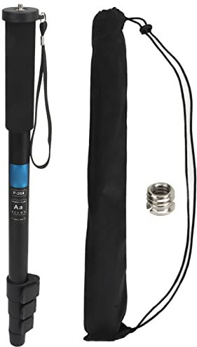Camera Monopod Aluminum Travel Monopod Portable Lightweight Compact Design with Carrying Bag Walking Stick Handle 4 Sections