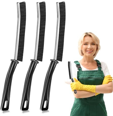 KEYAYE 3 Stück Fugenbürste, Spaltreinigungsbürste, Hartborsten-eckenreinigungsbürste für Fliesenböden, Gleitschiene, Tastatur, Türfensterschienen, Reinigungsbürste zur Fugenreinigung in Bad, Küche