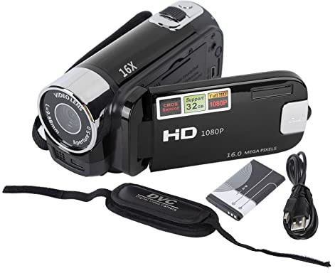 QANYEGN HD-videoinspelningskameror, HD-videokameror, 4K-kameror För Underbara Stunder, äktenskap(Svart)