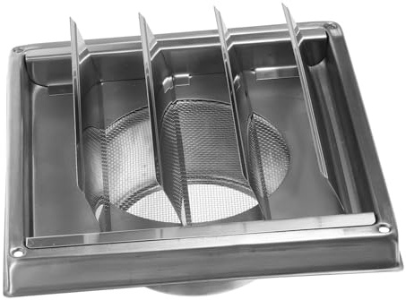 ANDRESLAD 1Satz Edelstahl Außenwand Abluftventil Abdeckung Abluftgitter für Badezimmer Rostfreies Ventilationssystem Wetterfest für Wandmontage Langlebig und Korrosionsbeständig