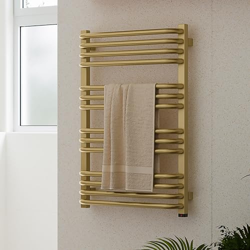 Terma Electric Towel Rail, Steel, Brass, 760h x 500w