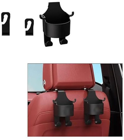 GNTHERF 2stücke Auto Lagerung Haken,für Opel Zafira A/B/OPC Wagon/Tourer 1999-2014 Haken Kopfstütze Leder Kopfstützen für Autositz Rücksitzhaken Geldbörsen und Taschen