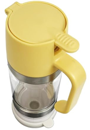 Dispensador de miel sin goteo, dispensador de miel sin tarro de goteo con soporte, dispensador de miel de , recipiente transparente de miel, 9 onzas, dispensador de jarabe de café, soporte de
