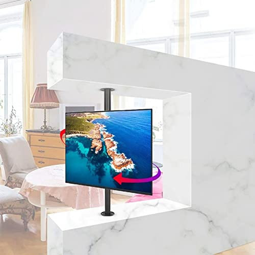 Bodenständer für 81,3 cm (55 Zoll) LED-Fernseher 360 Grad drehbare Basis mit Trennwand, Wandhalterung, Regal und Schrank, LCD-Bildschirm-Display-Ständer (Farbe: 66 x 82 cm)