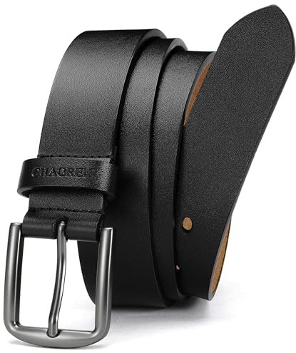 CHAOREN Ledergürtel Herren, Herren Gürtel Leder Schwarz 35mm für Jeans