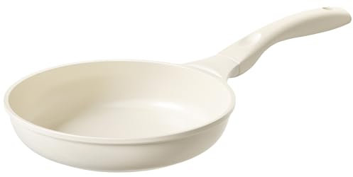 Redchef Frying Pan Nonstick 24cm, Ceramic Pan Induction 9.5″, Omelette Skillet, PTFE/PFAS/PFOA-Free, Scratch-Resistant, Ergonomic Handle, Beige White