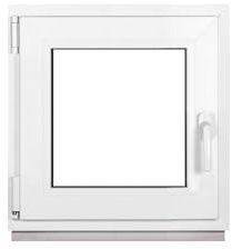 Framex Ventana De Sótano PVC Pequeña Blanco De Ancho x Alto: 50 x 50 cm (500 x 500 mm), Doble Acristalamiento (32 mm), Oscilobatiente, DIN Izquierda