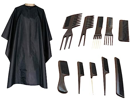 FRCOLOR Haarschneideset für Männer 11 Stück Tragbar Friseurschneider Friseurschere Haarstyling Werkzeuge Professionell für und Zuhause