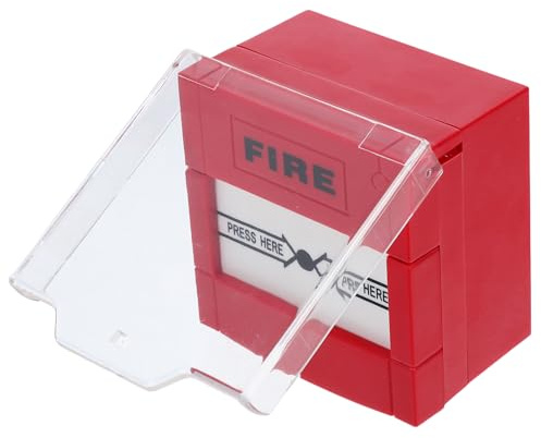Gadpiparty Manual Reset Emergency Call Button Fire Alarm Switch Waterproof Dustproof Quick Response Easy Installation 3.38X3.38X2 Inch for Home Business Safety