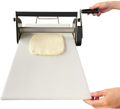 ylpddmm Manuelle Teigausrollmaschine, kommerzielle elektrische Teigrolle, Ausrollmaschine, Gebäck, Pizzateig, Gebäckpresse zum Pressen von Pizza,Einstellbarer Teigdicke
