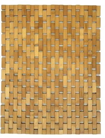 Tappetino da Bagno in bambù Tappetino da Bagno in bambù Rettangolare Pieghevole Antiscivolo Spesso Tappetino da Pavimento in bambù Legno Spa Cucina Doccia Tappeto Bagno Forniture
