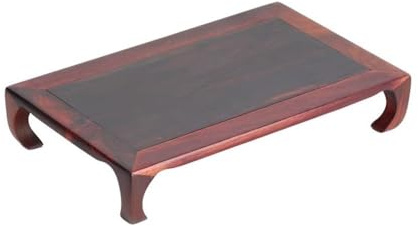 Puesto de Plantas Expositor Rectangular de secuoya de 9,8 Pulgadas, Base de Tetera, jarrón y bonsái for decoración del hogar y la Oficina.