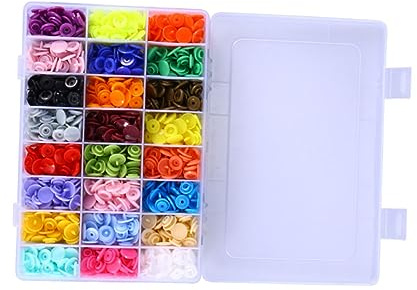 Hemobllo 360juegos Botones Presión De Resina Broches De Presión Para Ropa Kit De Broches Caja De Almacenamiento Para Manualidades Sin Costuras Para Pañales De Tela