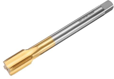sourcing map Metric Thread Tap M20 x 1.5 H2 160mm Straight Flute Screw Thread Milling Machine Taps Threading Tapping Repair Tool