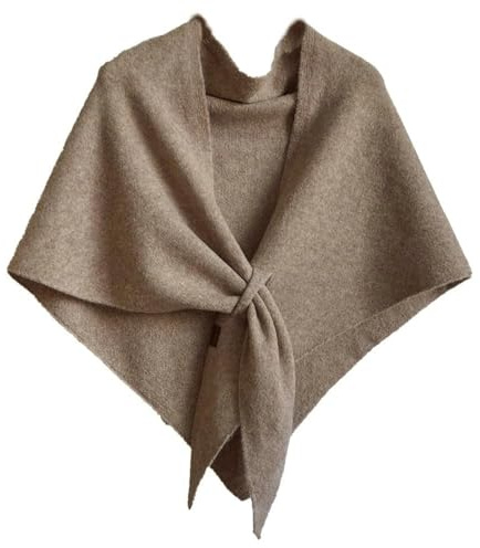 Dreieckstuch Damen, Kaschmir Schal, Dreiecksschal Winter Strick, Poncho Schal Damen, Strick-Cape Offene Front