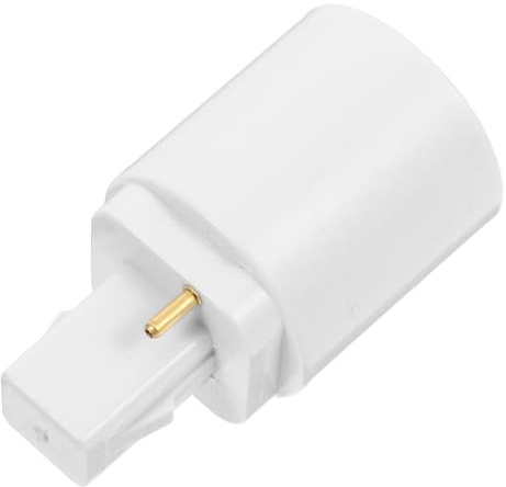 FIXOSHEE Adattatore Lampadina E27 da Portalampada G24d a 2 Pin in Rame Nichelato Resistente al Fuoco per Uffici e Centri Commerciali