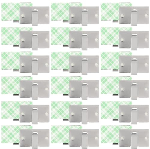Toddmomy Clips autoadhesivos para cables metalizados, sujetacables grandes 25x15 mm, 50 unidades para organización en hogar, oficina y electrodomésticos de cocina
