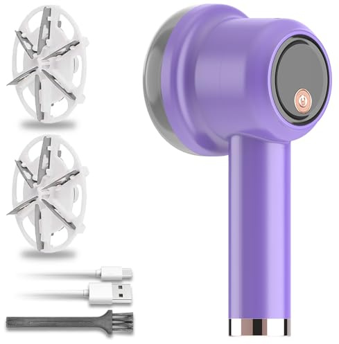 Lint Remover, Fabric Shaver Electric Bobble Remover for Clothes, USB Charging Fluff Remover Sweater Shaver with 2 Replacement Heads for Clothes Fabric