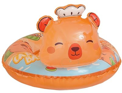 Lunaobrik Schwimmring für Pool, aufblasbar, mit Motiv Capybara, Cartoon, Schwimmring für Kinder, für, Dusche, Sommer, Outdoor-Spiele, Mädchen