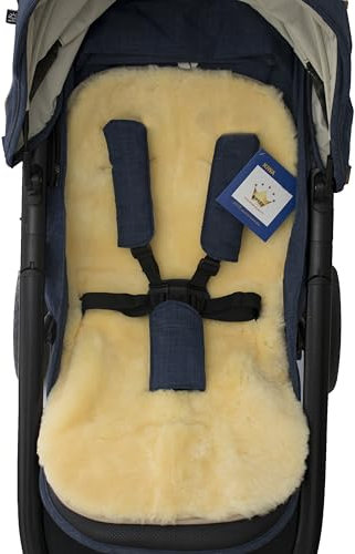 KIWA Echt Lammfell Einlage für Kinderwagen Buggy Baby Bett Kinderbett medizinisch gegerbtes Merino Schaffell