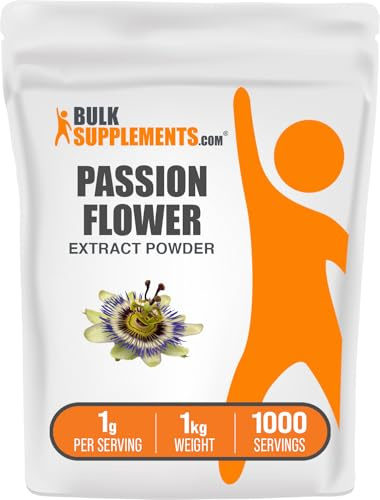 BulkSupplements.com Passion Flower Extract Powder - Passion Flower Supplement, Herbal Supplement - Gluten Free, 1g per Serving, 1kg (2.2 lbs) (Pack of 1)