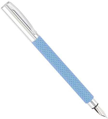 Faber-Castell 149680 Füllfederhalter AMBITION OpArt, Feder M, blau Lagoon