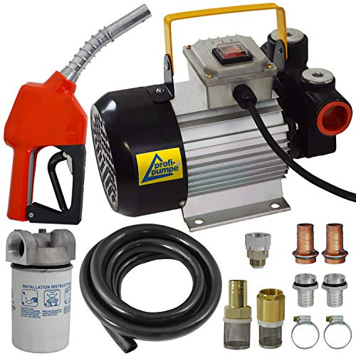 Dieselpump oljepump biodiesel värmepump självsugande standard4 elektrisk 230 V dieselpump Kraftfull motor komplett set med gummislang och automatisk tapppistol, dieselfilter
