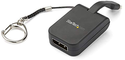 StarTech.com Compact USB C to DisplayPort 1.4 Adapter - 8K 60Hz/4K USB-C to DP Video Converter w/ Keychain Ring - USB Type-C DP Alt Mode (HBR3 HDR DSC) to DP Monitor Dongle - TB3 Compatible