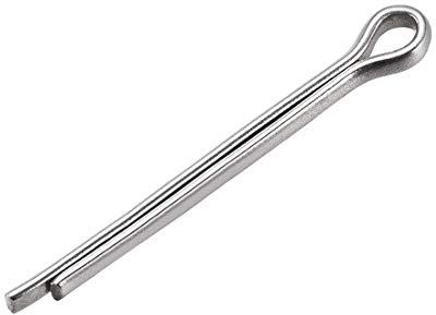 sourcing map 30Stk.Geteilter Splint -3mm x 30mm 304 Edelstahl 2 Zinken Schlüssel Silber