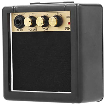 Gitarrenverstärker, tragbarer Verstärker aus Metall + Kunststoff 9-V-Batterie-Netzteil Gitarren-Kleinlautsprecher