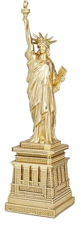 Deco 79 The Novogratz Freiheitsstatue aus Polystein, 12,7 x 10,2 x 43,2 cm, goldfarben