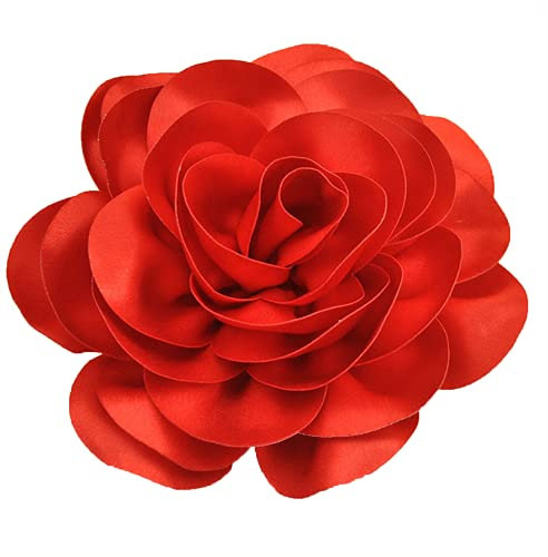 20,3 cm große Blume Stoff Rose Floral Brosche Pin große Blume Brosche Pin für Frauen und Männer, übergroße Blume Corsage Brosche für Hochzeit, Party, Kleid und Schal, Geschenk für sie, 8in*8in,