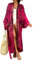 AMEOOR Damen Swimsuit Coverup Strandkleid Sommerkleid Bathing Suit Cover Ups Swimwear Morgenmantel Bikini Umhang C-Rose Rot