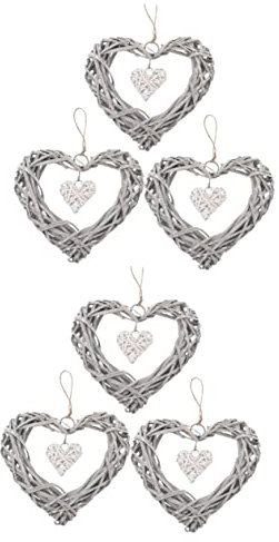 Yardenfun 6stücke Teiliges Herzkranz Für Wanddekoration Hochzeiten Geburtstagsfeiern Und Besondere Anlässe Für Tür Und Fensterhänger