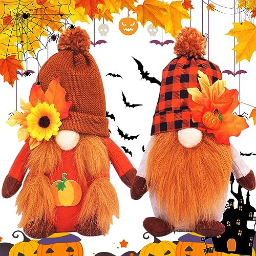 Benaton 2 Stück Puppe Plüsch Herbst Zwerg Plüsch, Wichtel Zwerg Puppe Frühlingdeko Mit Sonnenblume, Plüsch Schöne Wichtel Spielzeug Frühlingswichtel Für Festival Home Küche Dekor