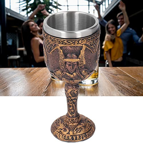 Copa Medieval, Copa De Cáliz De Vino De Acero Inoxidable, Patrón Vintage, Cáliz Del Santo Grial, Taza Divertida Para Beber, Decoración Del Hogar, Copa De Cerveza única De Acero Inoxidable Con Carcasa