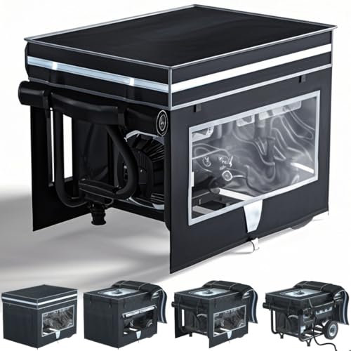 GEHENG Coperture per generatori, coperture per generatori esterni, 32 x 24 x 24 pollici, parte superiore apribile, con borsa degli attrezzi e finestra di funzionamento visiva, adatta per generatore a