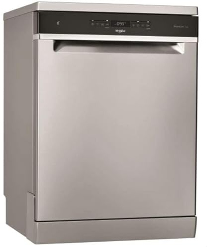 Lave-vaisselle 60 cm Whirlpool WFO3T233P6 Inox - 14 couverts, Consommation d'eau : 1820 L / an, Niveau sonore : 43 dB, Acier inoxydable, Autonome