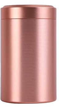 Metall Dose für Gewürze, Pillen und Kräuter | Geruchsdicht u. Wasserdicht | Metall Aluminium | Premium Stash Transportbox | Hochwertige Tube Box Aufbewahrung | Clean Design (Rose, 92x55 mm)