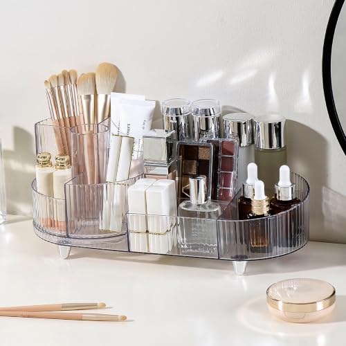 JVISION Make Up Organizer 360° Drehbar Schminktisch Organizer Fach 2-in-1