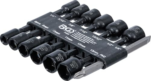 BGS 74423 | Juego de llaves de vaso hexagonal | entrada 6,3 mm (1/4) | para taladros eléctricos | 1/4-1/2, 6-13 mm | 14 piezas
